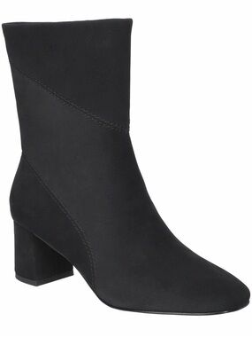 NWOB Bella Vita Classic Black Mid-Calf Block Heel Boots Size 10 Wide